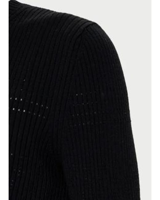 Twinset Black Ribbed Embellished Top