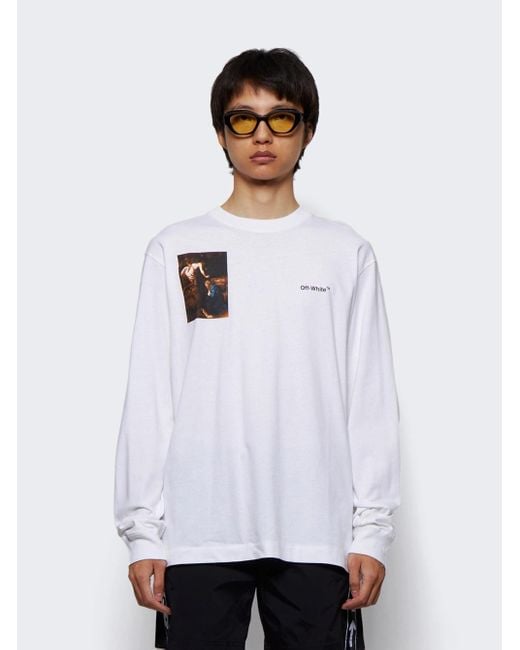 Off-White c/o Virgil Abloh White Caravaggio Lute Print T-Shirt for men