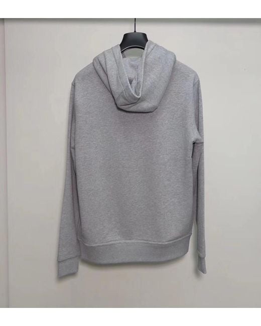 Burberry Gray Hooded Drawstring Sweater for men
