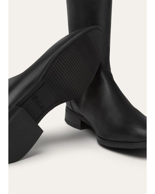 Loro Piana Black Horseriding High Boot for men