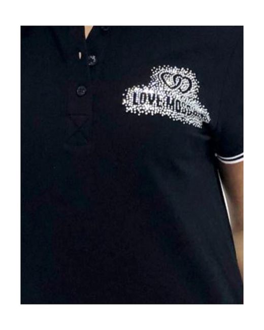Moschino Blue Polo Collar Short-Sleeved Dress