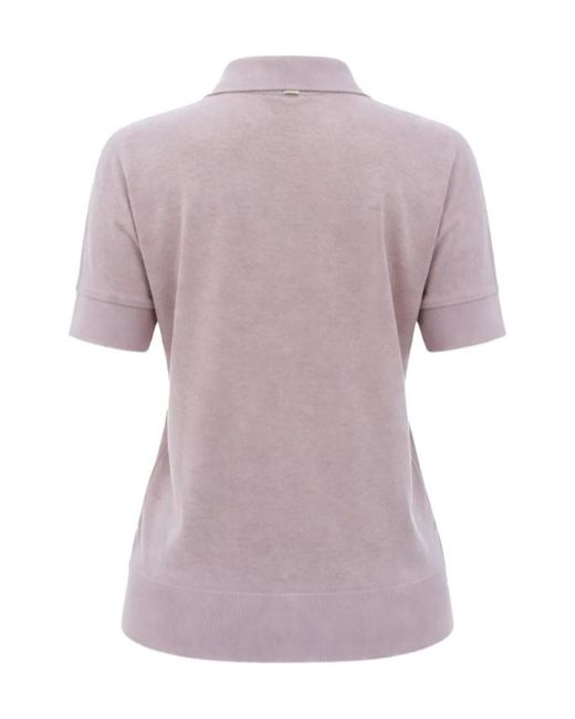 Herno Purple V-Neck Short-Sleeved Sweater