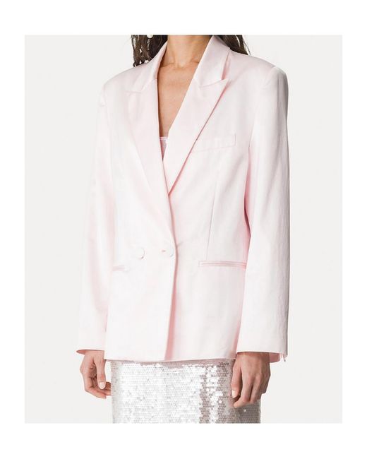 Forte_forte Pink Chic Viscose Satin Dinner Jacket