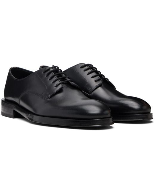 Paul Smith Black Lace-Up Derby Shoes for men
