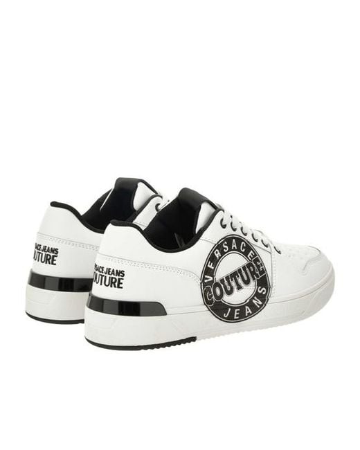 Versace Jeans White Logo-Print Sneakers for men