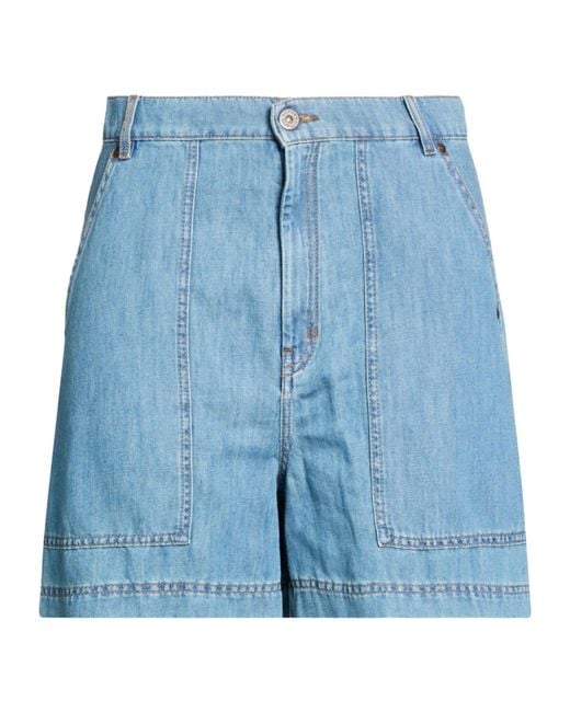 Weekend by Maxmara Blue Light-Wash Denim Shorts
