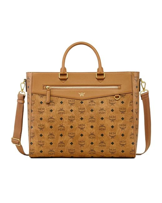 MCM Brown Diamond Vi Tote Bag for men