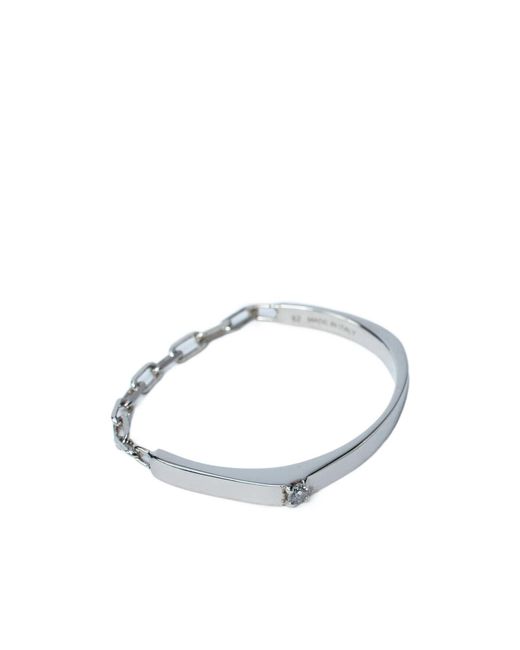 Totême White Totême Chain Embellished Ring