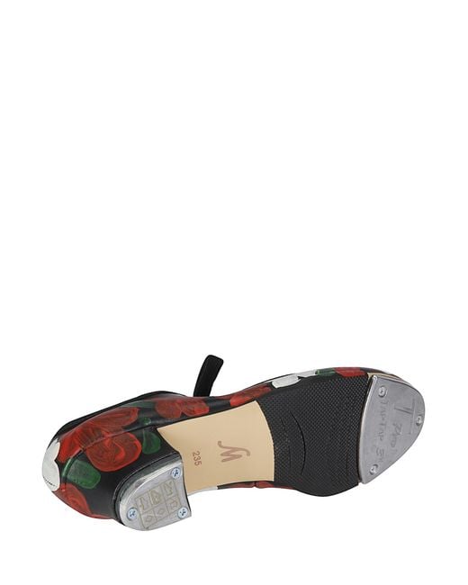 Comme des Garçons Brown Comme Des Garçons Floral Lace-Up Flat Pumps