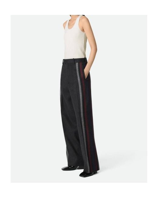 Bottega Veneta Black High Waist Wide Leg Pants