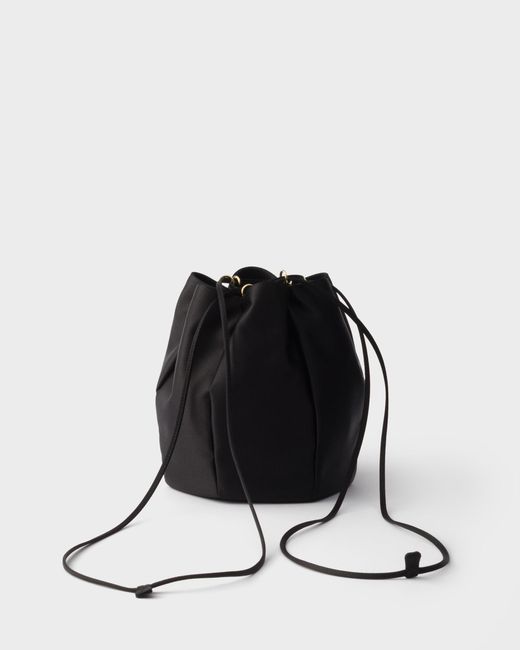 Prada Black Satin Mini Bucket Bag