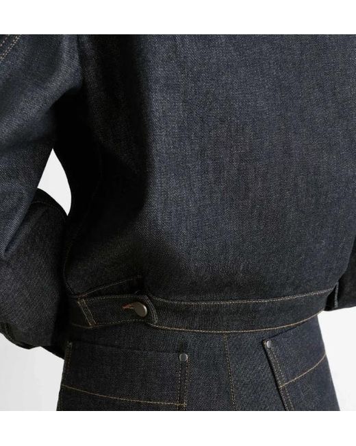 Lemaire Black Button-Fastening Patch-Pocket Denim Jacket