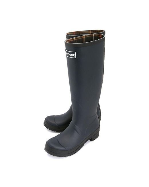 Barbour Black Round-Toe Boots