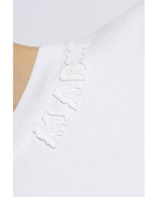 Marni White Logo Patch Crewneck T-Shirt for men