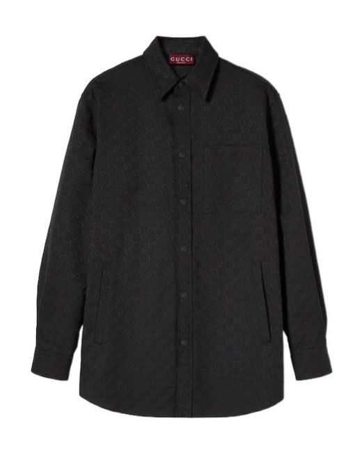 Gucci Black Gg Canvas Shirt for men