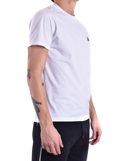 Neil Barrett White D.J. Bolt Cotton T-Shirt for men