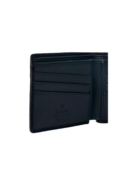 Vivienne Westwood Black Orb Plaque Bi-Fold Wallet