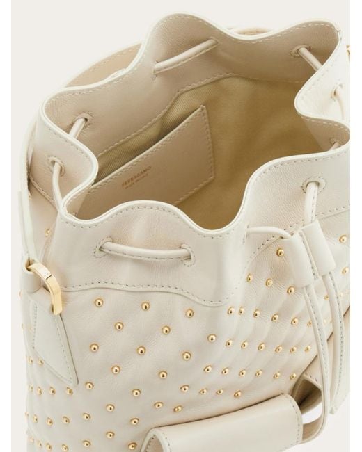 Ferragamo Natural Multipocket Bucket Bag