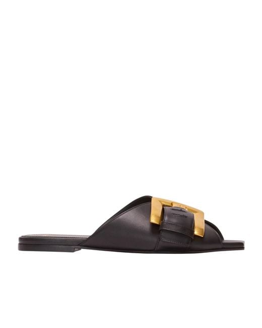 Balmain Brown Anthem Sandals
