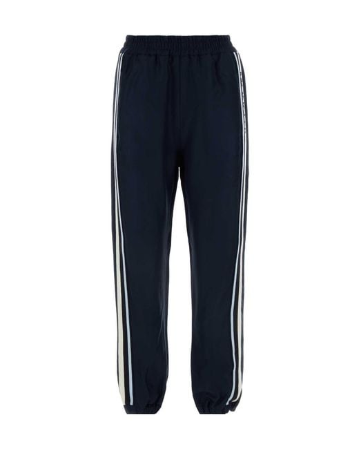 Moncler Blue Logo Embroidered Straight Leg Sweatpants