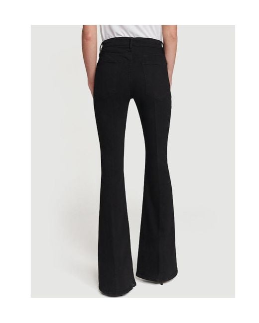 FRAME Black Le Pixie High Flare High-Rise Jeans