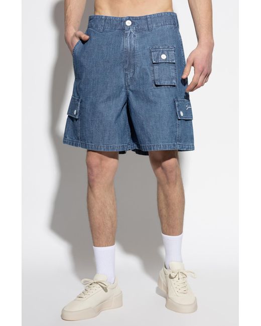 Givenchy Blue Cargo Shorts for men