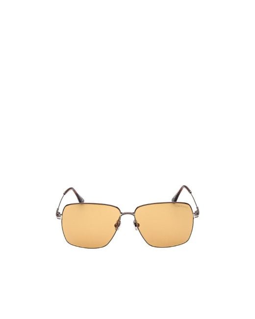Tom Ford Metallic Eyewear Square Frame Sunglasses for men