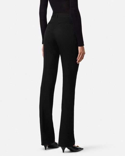Versace Black Flared-Leg Trousers
