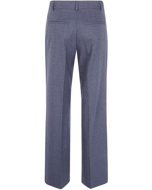 Seventy Blue Wide-Leg Tailored Pants
