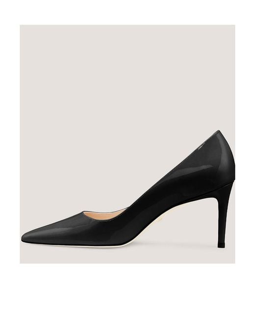 Stuart Weitzman Black Stuart 75Mm Leather Pumps