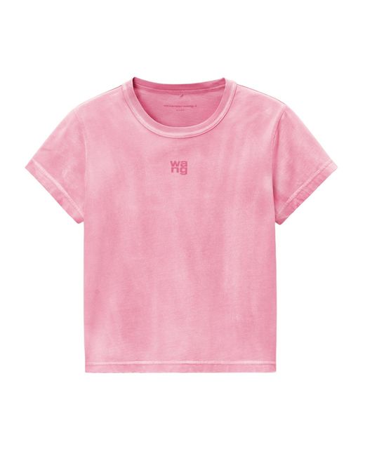 Alexander Wang Pink T By Regular Fit Crewneck T-Shirt
