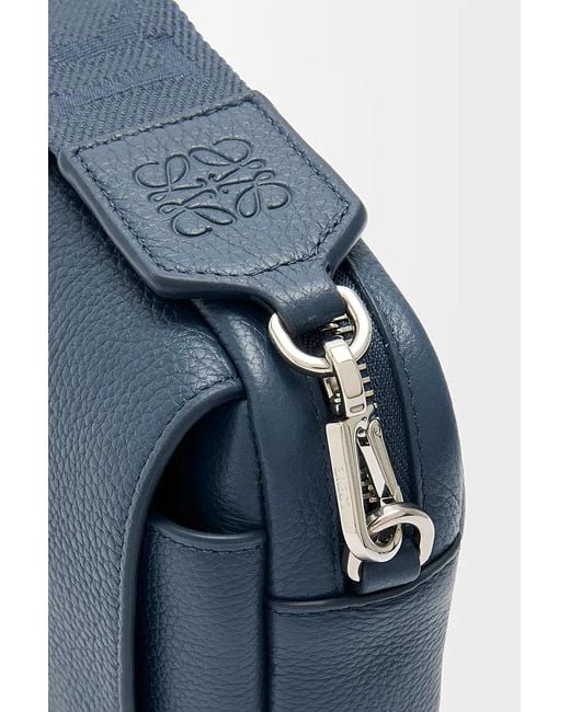 Loewe Blue Small Pebble Messenger Bag for men