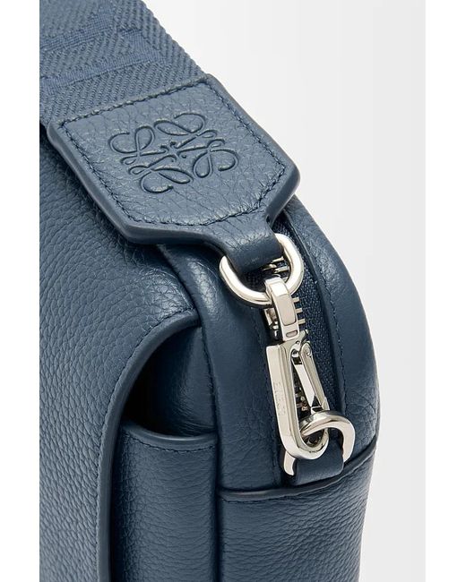 Loewe Blue Small Pebble Messenger Bag for men