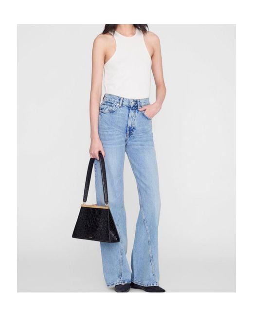 Anine Bing White Ribbed Tank Top