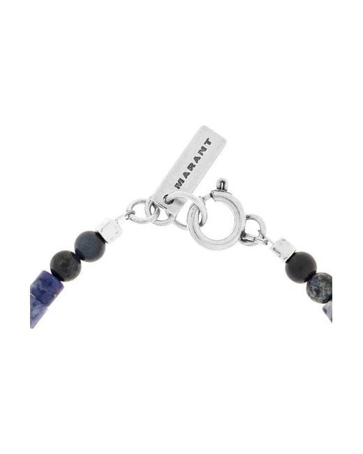 Isabel Marant White Stone-Embellished Bracelet for men