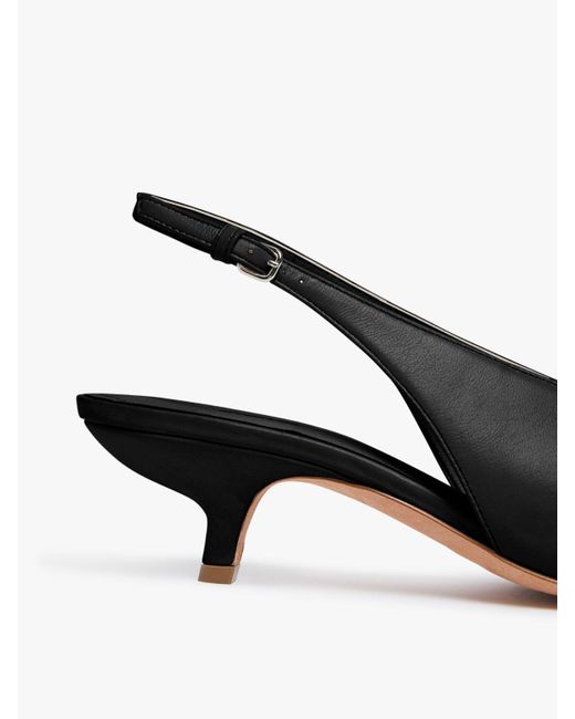Sportmax Black Metal Pointed Open-Heeled Shoes