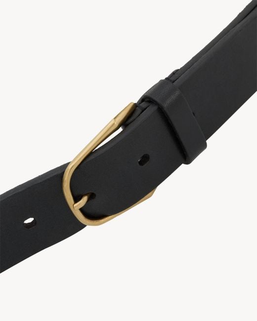 Saint Laurent White Pin Buckle Belt for men
