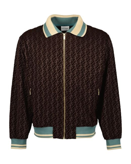 Drole de Monsieur Black Drôle De Monsieur La Track Jacket Monogramme Jacket for men