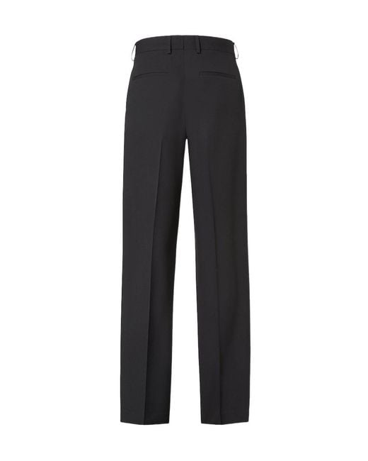 Fendi Black Tailored Straight-Leg Trousers for men