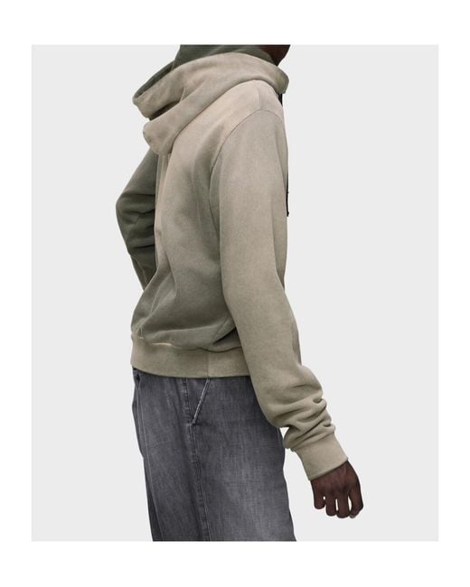 Maison Margiela Gray Washed Drawstring Hoodie for men