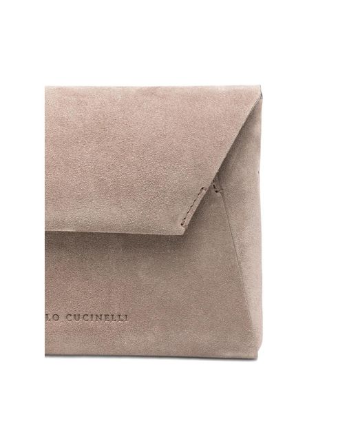 Brunello Cucinelli Gray Chain Strap Shoulder Bag
