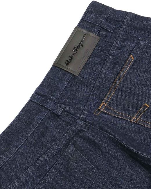 Ferragamo Blue Straight Jeans for men