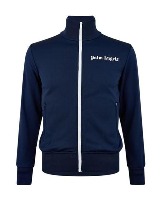 Palm Angels Blue Palm Logo Track Jacket for men