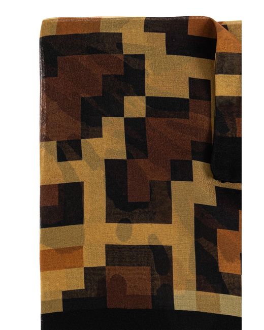 Moschino Black Geometric Printed Scarf for men