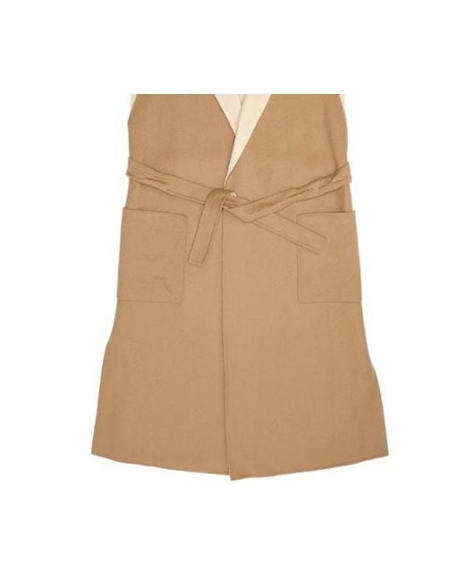 Max Mara Natural Lapel Sleeveless Casual Jacket
