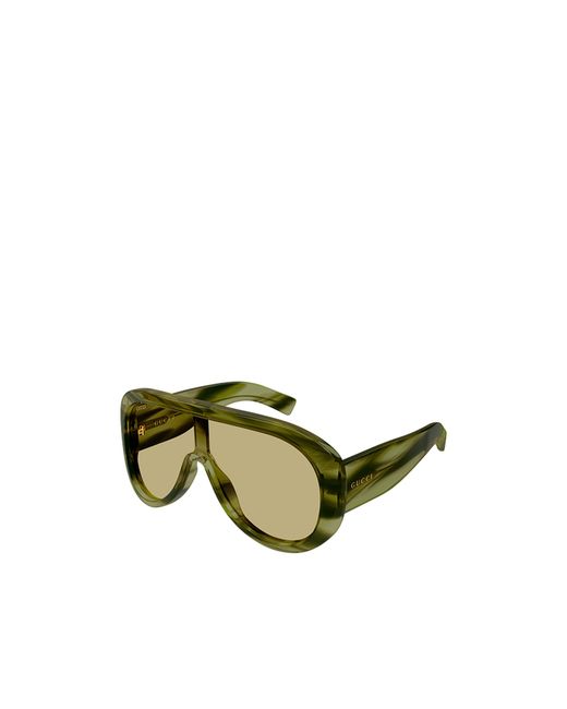 Gucci Green Eyewear Navigator Frame Sunglasses for men