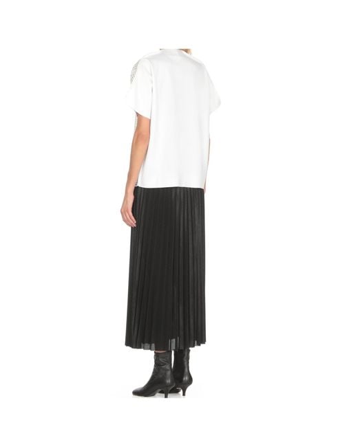 Junya Watanabe White Open-Knit Short Sleeved T-Shirt