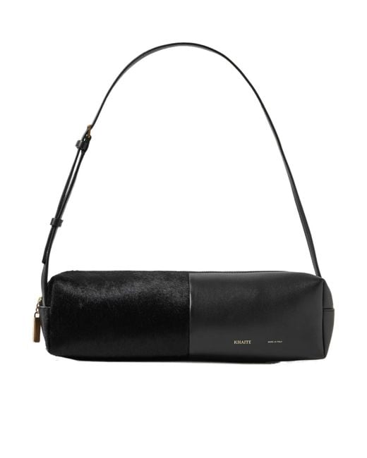 Khaite Black Kye Panelled Shoulder Bag