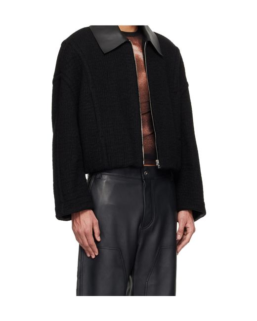 Jean Paul Gaultier Black Zippered Long-Sleeved Casual Jacket for men