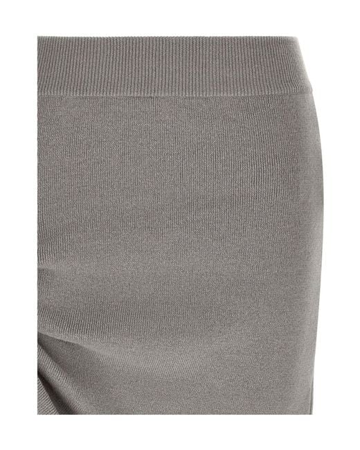 GIUSEPPE DI MORABITO Gray Jewel Pin Skirt